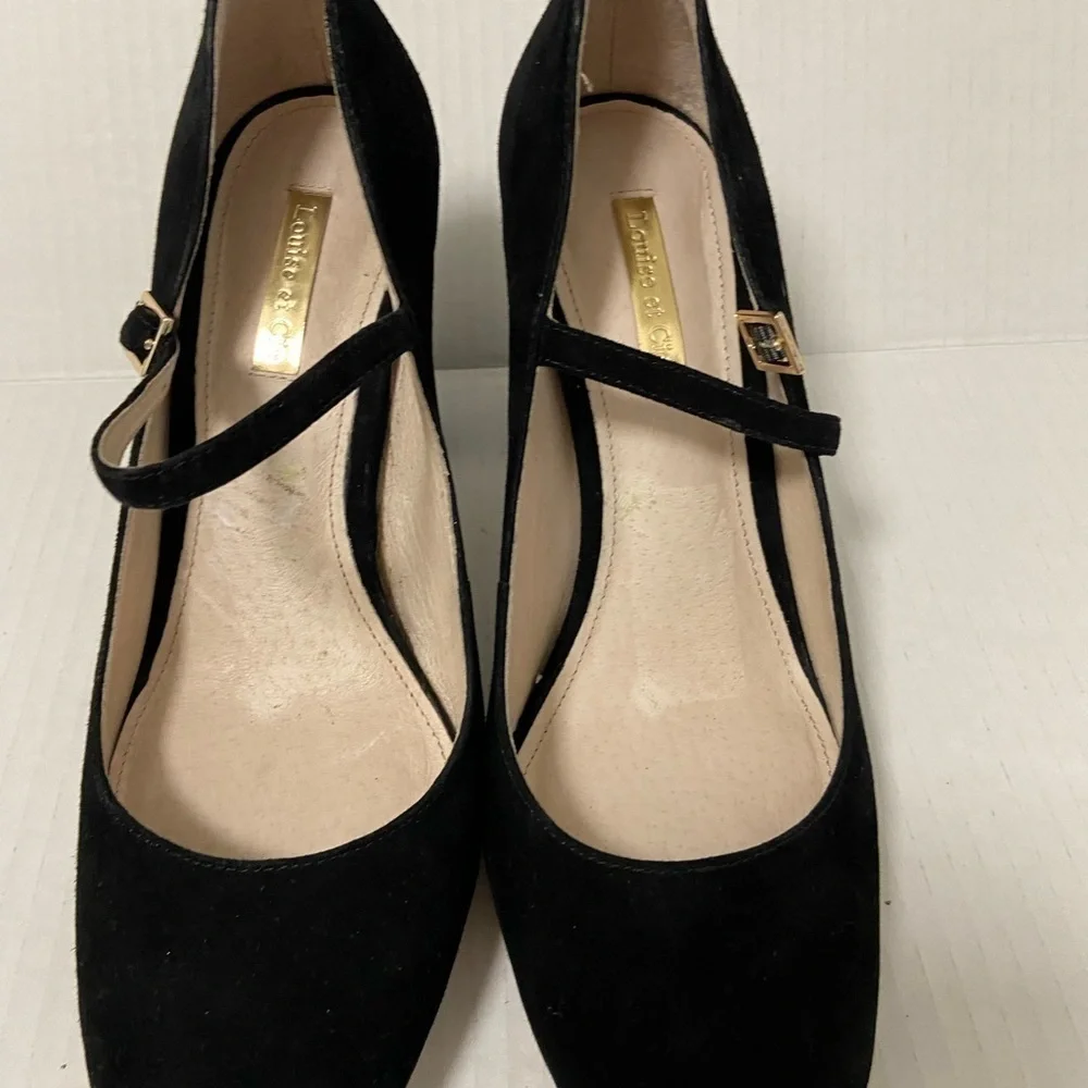 Louise Et Cie black maryjane sandals sz 7.5 Korrie Black Leather closed toe